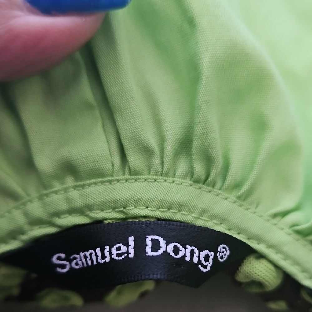 Samuel Dong Women's Green Ruffled Sleevless Top Medium - Picture 2 of 16